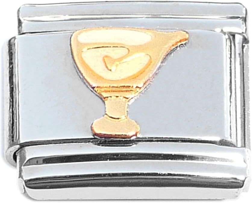 NewCharms Cocktail Glass Drink White Italian Charm