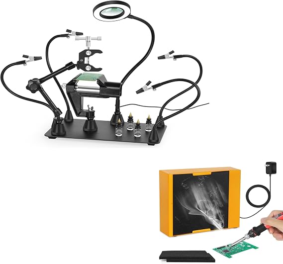 Magnetic Helping Hands Soldering Third Hand with Solder Fume Extractor for Soldering Station