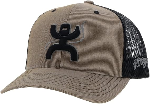 HOOEY Arc Trucker Hat for Men Adjustable Snapback Baseball Cap - Western Work Hat for Welders Structured 6 Panel