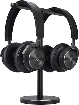 Dual Aluminum Headphones Stand Holder, Showcase Multi Headphones with Solid Heavy Base, Compatible With Gaming Headsets and Wireless Headphone Black