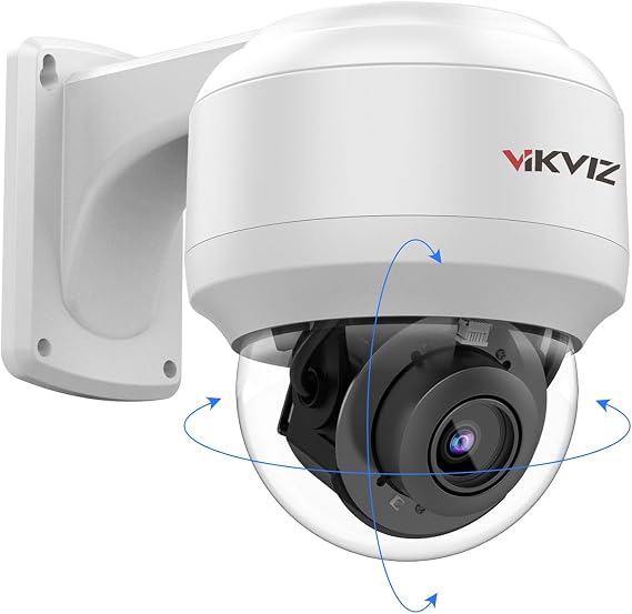 8MP PTZ POE Security Camera Small, 4X Optical Zoom,2.8-12mm Lens Speed Dome | Human Vehicle Detection, Built-in Mic, 165ft IR Night Vision, IP67, IK10, ON-VIF, Blue Iris, NDAA Compliant, PTZ-2804X-I2