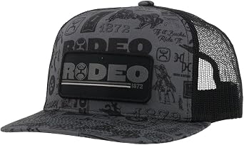 HOOEY Rodeo Adjustable Snapback Hat High Profile 5-Panel Breathable Mesh Baseball Cap, Trucker Hat for Men and Women
