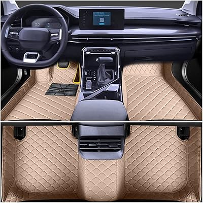 Leather Car Floor Mats for E-Class W207 Coupe 2009-2016 Front & Rear Full Coverage LinerSet Beige