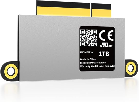INDMEM NVMe PCle SSD 1TB 3D TLC Flash Hard Drive with Tools for Upgrade 2016 2017 13" MacBook PRO A1708(EMC 2978/3164 Non-Touch Bar Models(Late 2016-Mid 2017 Year)