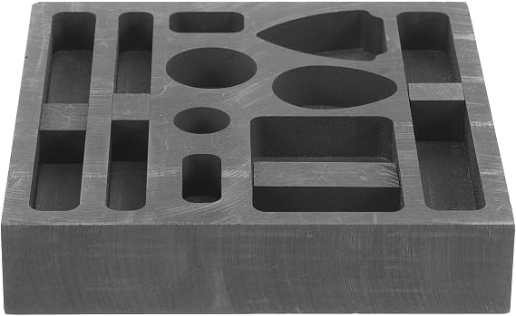 Graphite Casting Mould and Impact Resistance Copper Melting Furnace with Strong Corrosion Resistance Creative Shape Casting Ingot Mold for Silver and Metals Smelting in Science