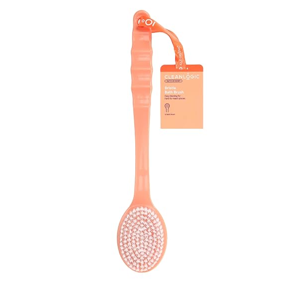 Clean Logic Bristle Bath Brush, Pink