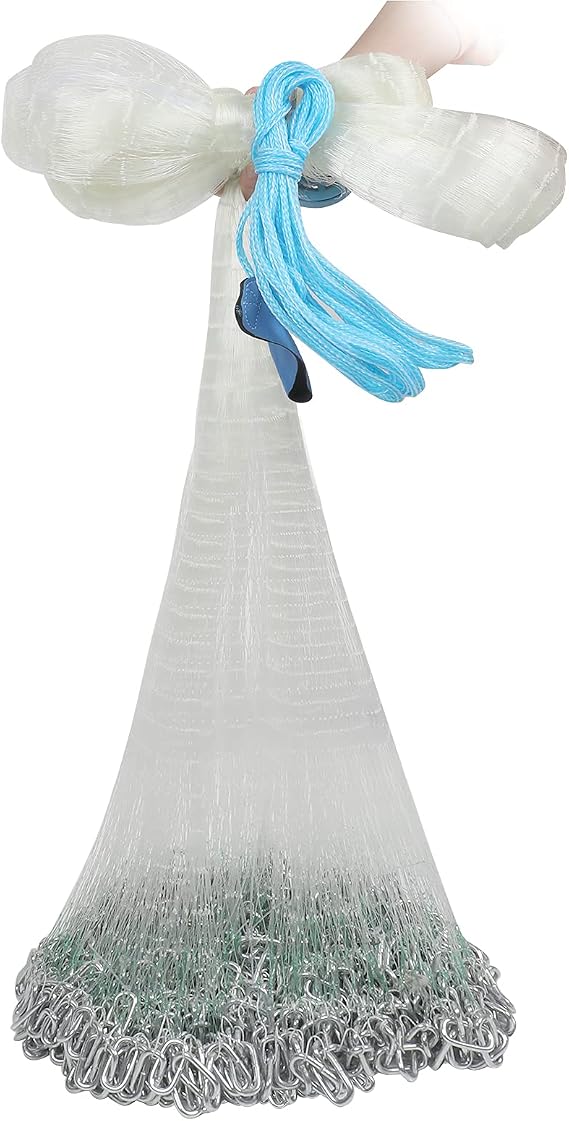 Fishing Cast Net Large Saltwater Nylon Chain Sinker Heavy Throw Bait