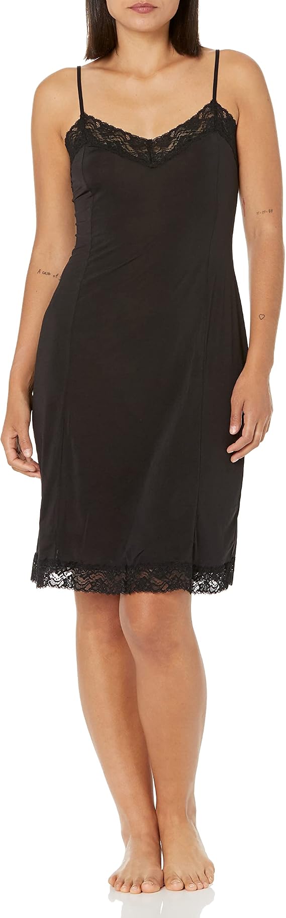 Jones New York Women's Silky Touch "38 Spaghetti Strap Anti-cling Full Slip W/Lace