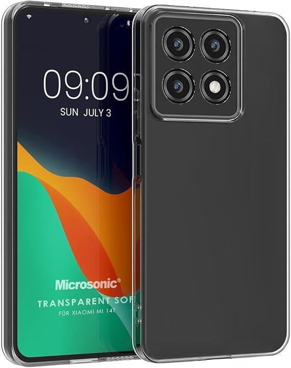 Microsonic Xiaomi Mi 14T Case Transparent Soft Transparent [Compatible Case with 14T - Transparent]