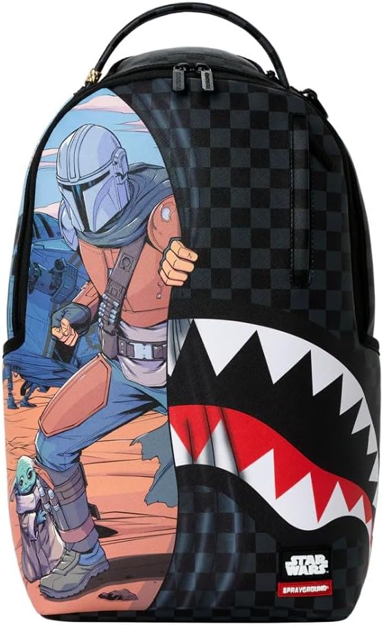Sprayground Get to the Ship Backpack, 100% PVC, with Gold Zippers, Laptop Compartment, and Ergonomic Mesh Back Padding, 18 x 11.5 x 6 Inches
