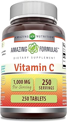 Amazing Formulas Vitamin C 1000 Mg Supplement | Tablets | Non-GMO | Gluten-Free | Made in USA 1 Pack | 250 Count