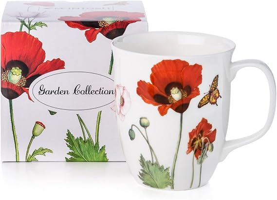 McIntosh Poppies Fine Bone China Java Mug (12.5 oz)