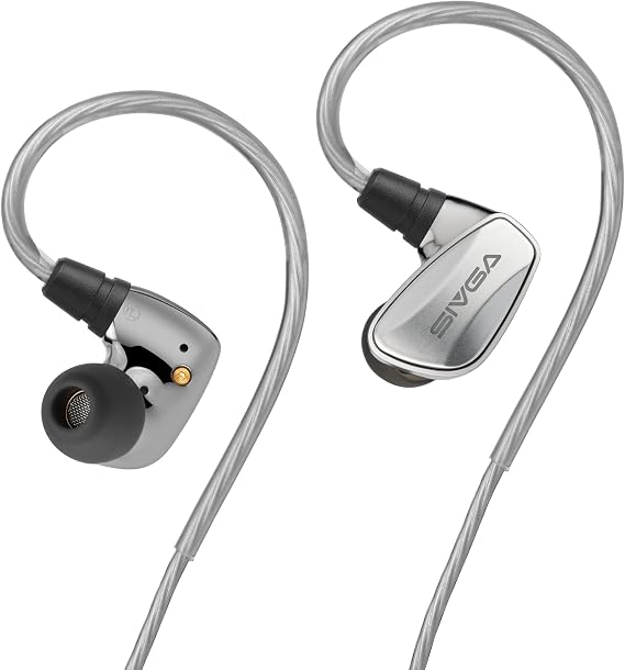 SIVGA SM100 Wired Earbuds with Mic, Zinc Alloy HiFi IEM Headphones