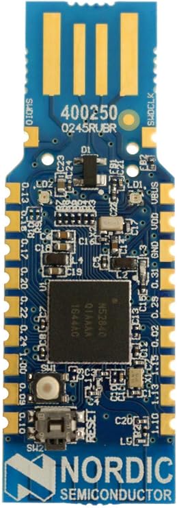 Nordic Semiconductor nRF52840 Dongle Small Low-Cost USB dongle Bluetooth 5, Bluetooth mesh, Thread, ZigBee, 802.15.4, ANT and 2.4 GHz Proprietary protocols