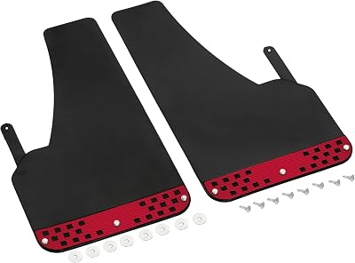 Race Sport Rally Carbon Fiber Universal Mud Flaps Car Set of 2 PCS - Splash Guards for Cars – Easy to Install – Designed Extreme Temperatures – Stylish Safe Car Accessories Red