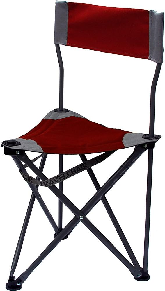 Travel Chair Ultimate Slacker 2.0, Small Folding Tripod Chair with Back for Outdoor Adventures, Portable Stool-Chair, Great for Spectators, Coaches, Golf, Hunters
