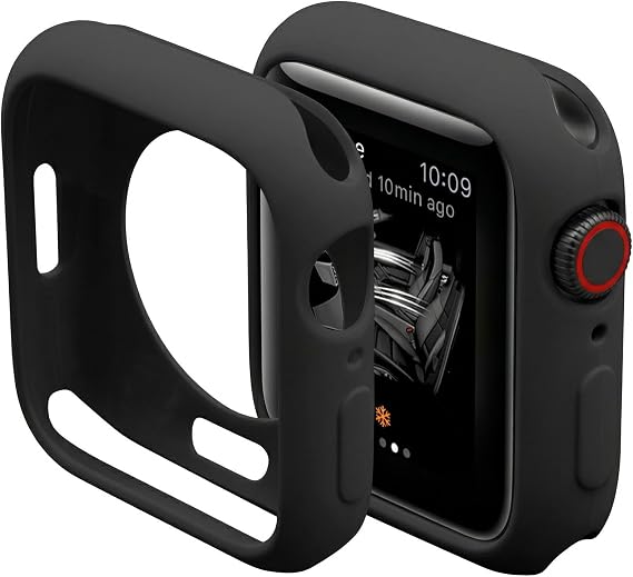 Ultra Thin Soft TPU Bumper Case Compatible for iWatch Apple Watch Series 11 Series 10, 42mm Black