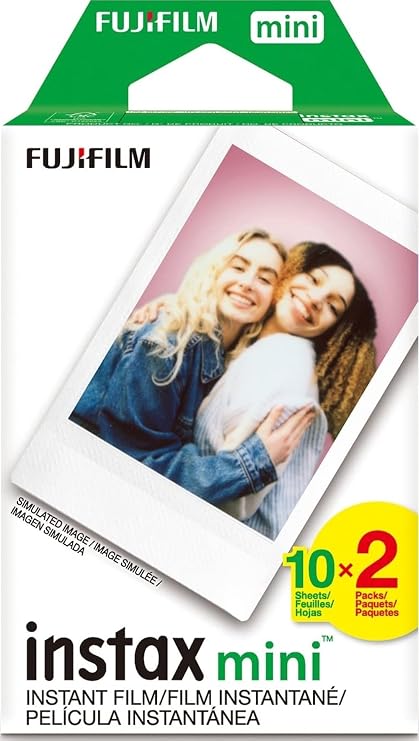 FUJIFILM Instax Mini Instant Film Twin Pack (White), 20 Photos
