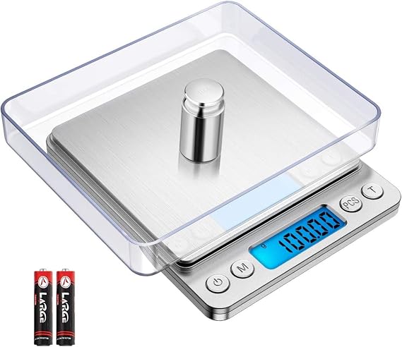 BYDIZ Digital Display Jeweler Kitchen Pharmacy and Epoxy Suitable Precision Scales 500 Gr. Capacity /0.01 Gr. Sensitivity Weighing Professional LCD Screen