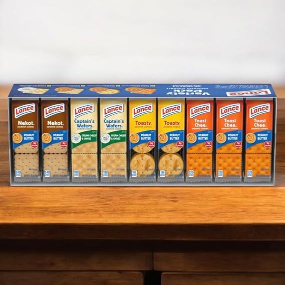 Lance Snack Kit 36 Individual Packs of Crispy Filled Crackers for Travel, School & Work