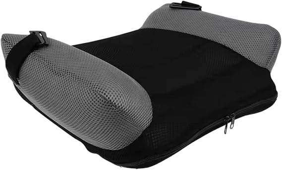 Inflatable Booster Seat Portable Backless Booster with Buckle & Carry Bag Blow up Breathable Seat Cushion for Travel Outdoor.