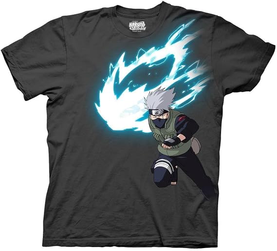 Naruto Shippuden - Kakashi Hatake White Fang - Gray Adult Men T-Shirt - Officially Licensed