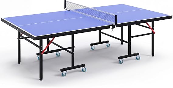 Foldable Ping Pong Table Portable Table Tennis Table with Lockable Wheels