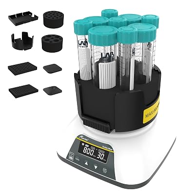 LAB FISH Digital Professional lab Vortex Shaker Mixer Continuous & Touch Modes 0-3000RPM Timer Function WMultifunctional Modules for Laboratory Tube FlaskTimable