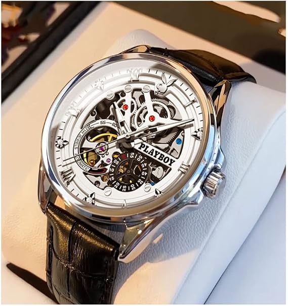 Watches Men Watches Women Orient Watches Seiko Watches Men Automatic Tourbillon Luxury Stainless Steel Waterproof Luminous Date Watch Color:B,Size: