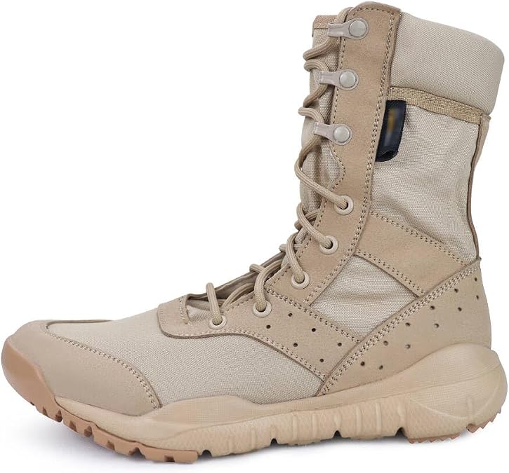 Military Boots For Men Tactical Boots Mens Combat Boots Breathable Police Patrol Boots Lightweight Work Army Boots Waterproof Hiking Boots