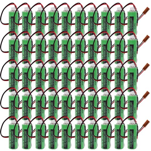 50-Pcs 3V 2500mAh CR17450SE-R Non-Rechargeable PLC Battery for FANUC A98L-0031-0012 CNC System 3.0 Volt, 2.5 Ah, Non-Rechargeable