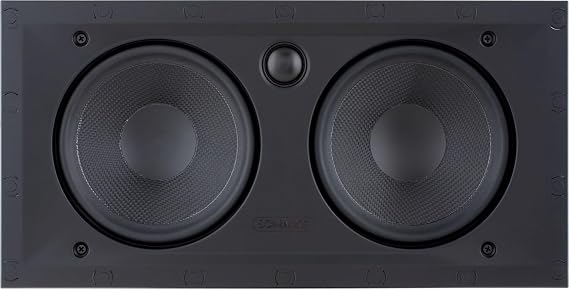 Sonance 93028 Model VP62 LCR Visual Performance Series in-Wall Square Speaker, 5 Watts Minimum/125 Watts Maximum Power Handling, 1" (25mm) Cloth Dome Tweeter, Frequency Response 45Hz - 20kHz