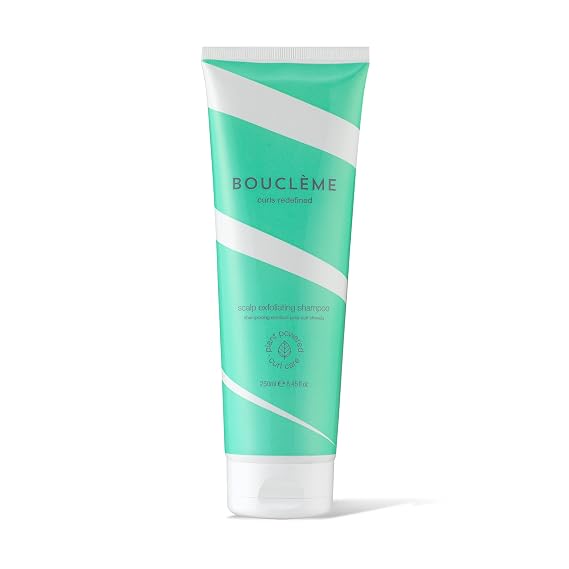 Boucleme Scalp Exfoliating Shampoo - Removes Dead Skin Cells - Shiny Healthy Hair - Eliminate Dandruff - 96% Naturally Derived Ingredients and Vegan - 250 ML / 8.4 fl oz