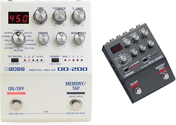 Boss DD-200 Digital Delay & RV-200 Reverb Multi-FX Pedals Bundle
