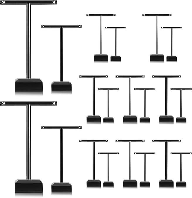 Acrylic Earrings Display Holder T-bar Earrings Stand Holder Tree Stand Countertop Hanging Jewelry Organizer for Necklaces Bracelet