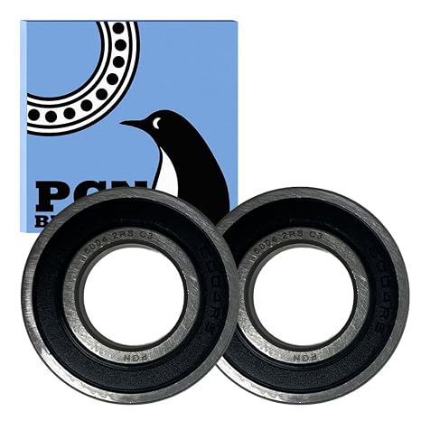PGN 6004-2RS (2 Pack) Ball Bearing 20x42x12mm Chrome Steel Sealed