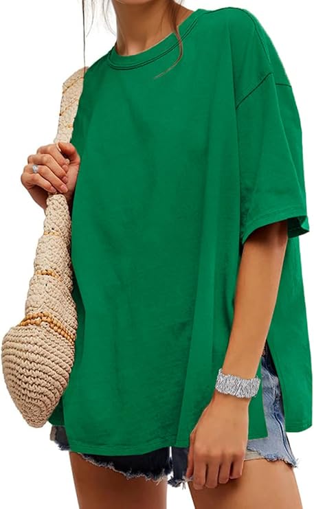 UNCLECAT Womens Oversized T Shirts Summer Trendy Short Sleeve Loose Fit Tee