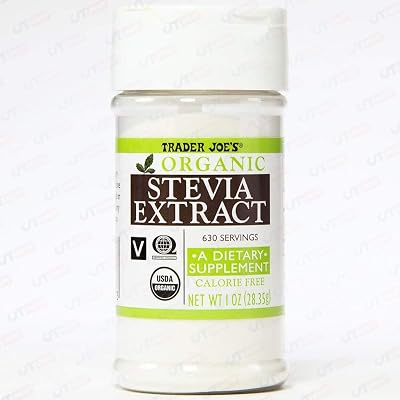Trader Joes ORGANIC Stevia Extract CALORIE FREE 1 OZ 630 Servings - PACK OF 2