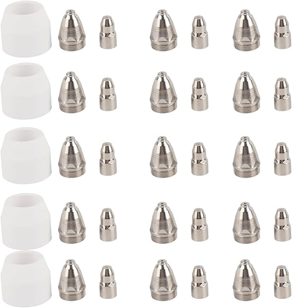 25 Pcs Tip Nozzle, p80 1.1mm Electrode Cutting Consumables Accessory, Cutter Consumables Cutting Electrode/Tips Fit P80 Cutting Torch