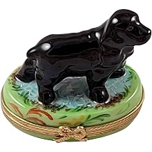 LIMOGES BOUTIQUE Black Cocker Spaniel Figurine