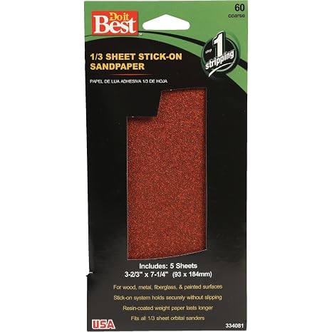 Do it Best 1/3 Sheet Stick-On Sanding Sheets
