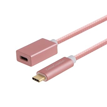 CableCreation USB C Extension Cable 10Gbps, 3.3ft USB 3.1 Type C Male to Female Extension Cable3A, Support 4K Video Audio Transfer, Compatible with MacBook Pro, Note 8 etc, 1M/Rose Gold