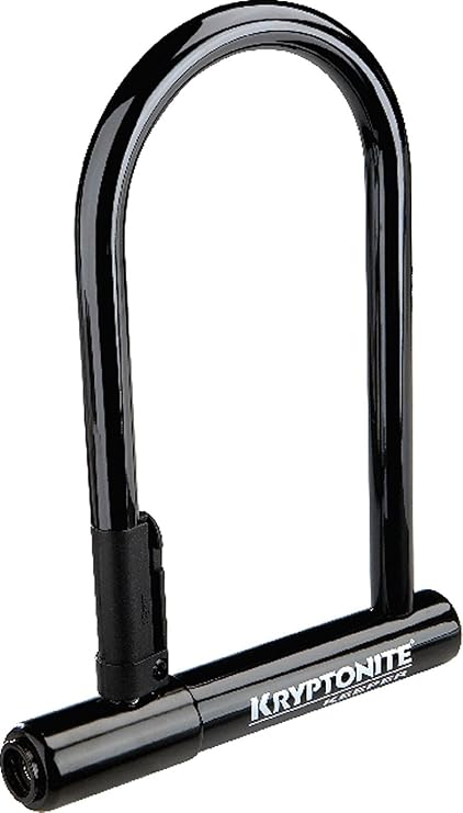 Kryptonite Keeper 12 Standard Heavy Duty Bicycle U-Lock with Bracket (4-Inch x 8-Inch), Black