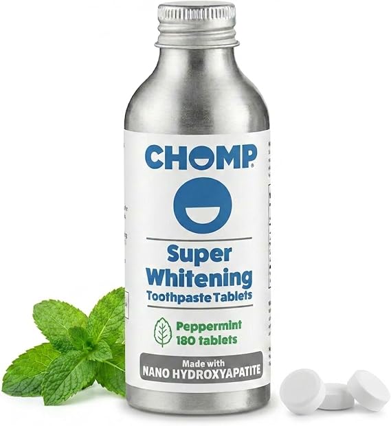 Chomp Nano Hydroxyapatite Toothpaste, Peppermint, 5%, 180 Tablet