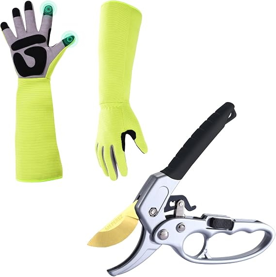 pruning shears & gardening gloves set