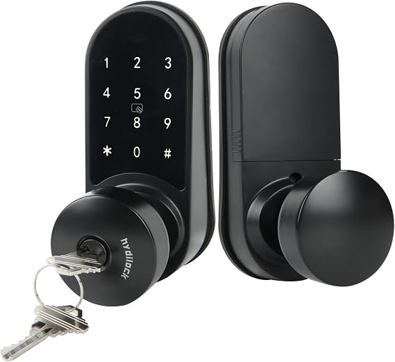 Electronic Door Lock with Touchscreens, Door Locks for Front Door, Electronic Door Knob with/IC Card/Password/Key, Digital Door Lock with Keypad