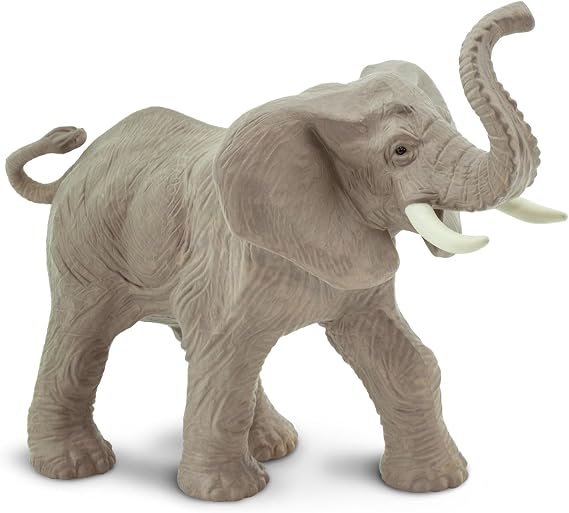 Safari Ltd. African Elephant Figurine - Detailed 6.25" Plastic Model Figure - Educational Toy for Boys, Girls & Kids Ages 3+