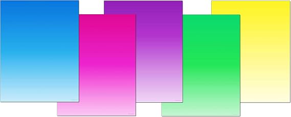 Gradient Colors Letterhead Laser & Inkjet Printer Paper (75 Sheets, Assorted)