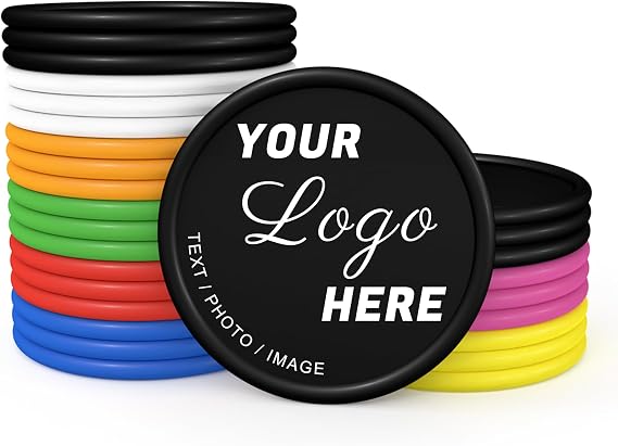 200-1000 Custom Plastic Tokens with Logo or Text 37mm Personalized Chips, Double-Sided UV Printing for Bars, Events, Weddings, Corporate Branding in 15 Colors