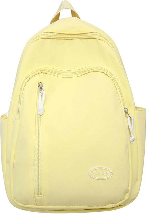 School bag Kids Backpack For School Cute Aesthetic Backpack Girls Student Bookbag Women College Travel Lightweight Book Bag-yellow